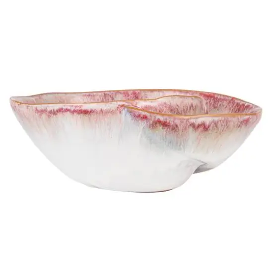 Hello Honey&reg; 8.75" White & Berry Nautilus Essence Stoneware Bowl {6}