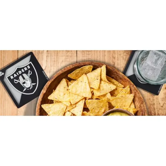 NFL 3D Logo Series Coaster Set Las Vegas Raiders {4}