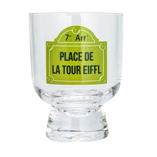Hello Honey&reg; 10oz. Parisian Street Sign Footed Drinking Glass, 12ct. {5}