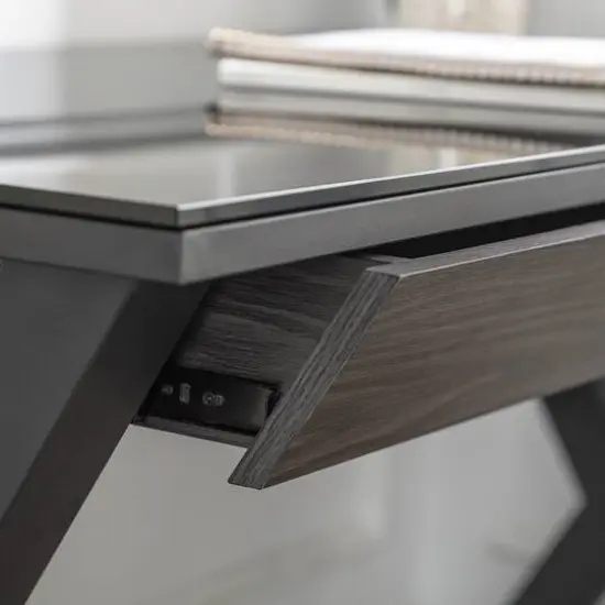 Walker Edison 48" Black Modern Wood Computer Desk {6}