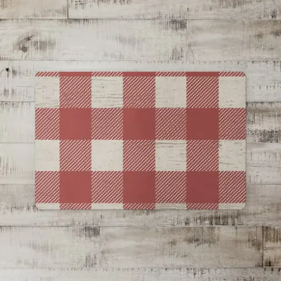 Red Buffalo Check Floor Mat {3}