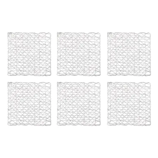 DII&reg; Woven Paper Square Placemat Set Silver {1}