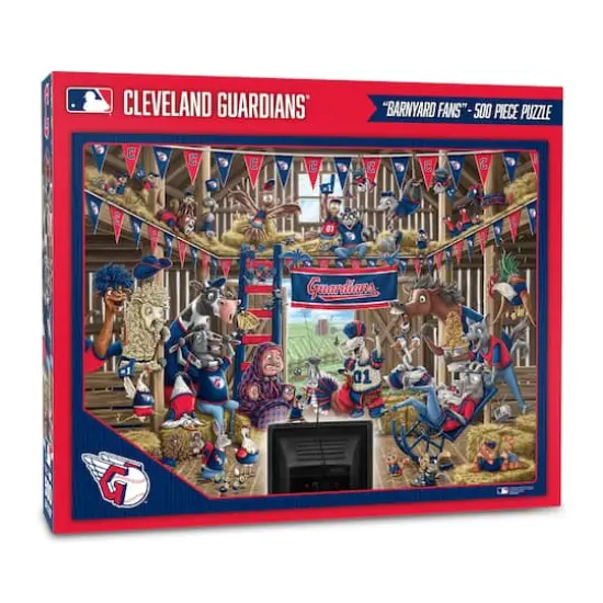 MLB Barnyard Fans 500 Piece Puzzle Cleveland Guardians {1}