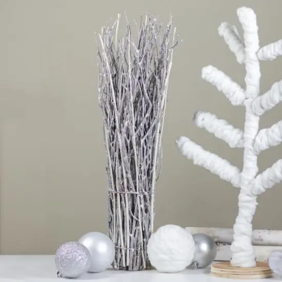 20" Gray and White Natural Twig Christmas Decorative Bundle {3}