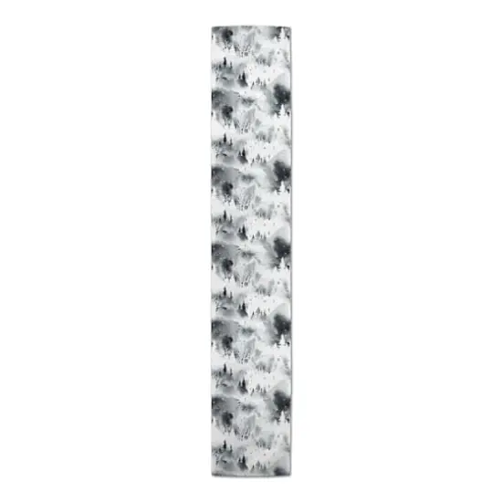 90" Neutral Forest Landscape Table Runner {4}
