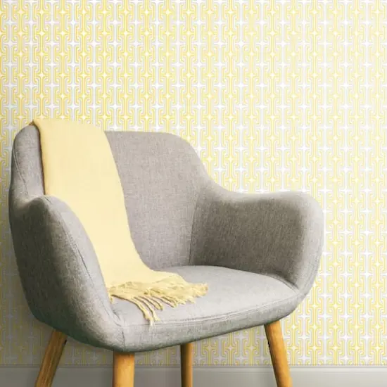 RoomMates Mod Lattice Peel & Stick Wallpaper Yellow {4}