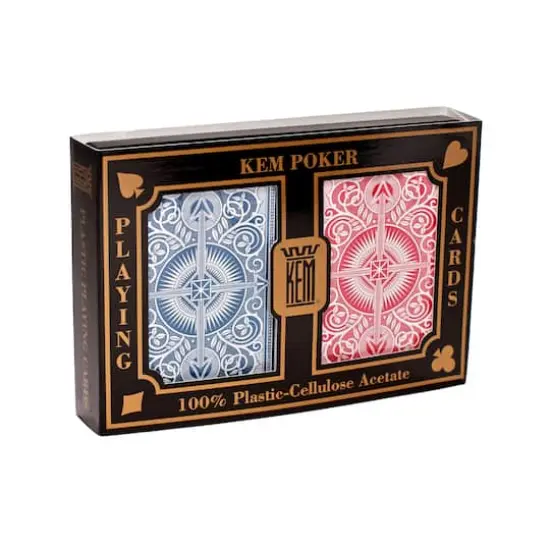 KEM Wide Arrow Red & Blue Playing Cards {1}