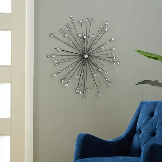 Silver Contemporary Metal Wall Decoration {5}