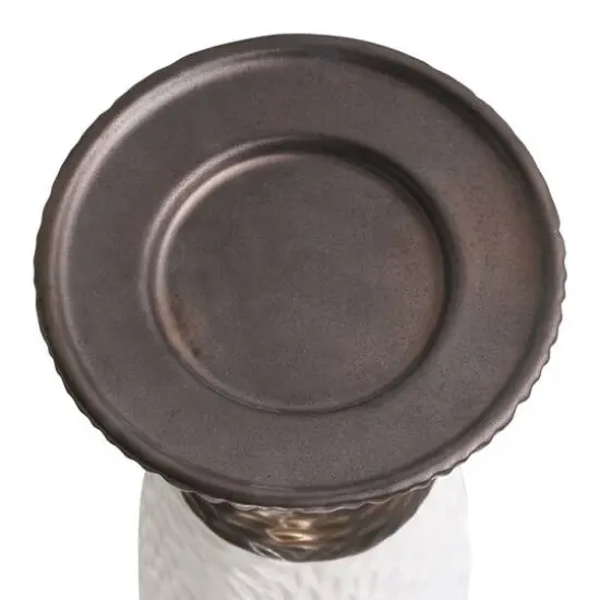 American Art Decor Twin Crucibles 2-Piece Table Top Candle Holder Set in White - 15.25" x 4.5", 15.25" x 4.5" {7}