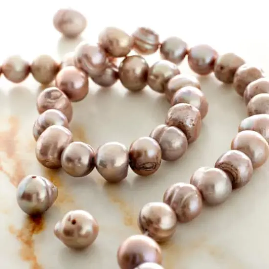 Dark Gray Pearl Potato Beads, 8mm by Bead Landing&trade; {3}