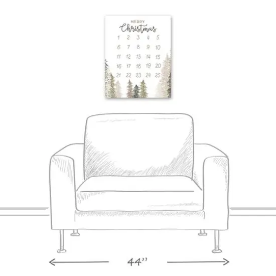 Christmas Trees Countdown Canvas Wall Art {6}
