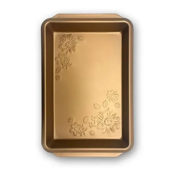 Gibson Home Country Kitchen Embossed Carbon Steel 13.75" Copper Roaster Pan {1}