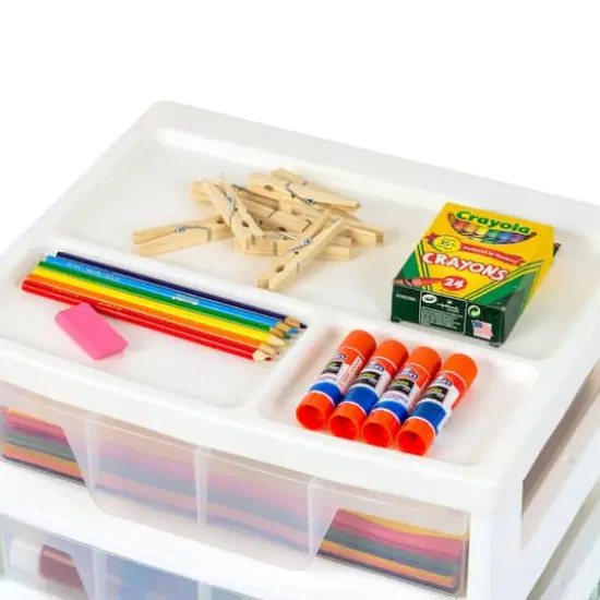 IRIS 13" Clear Tabletop Storage Drawers {11}