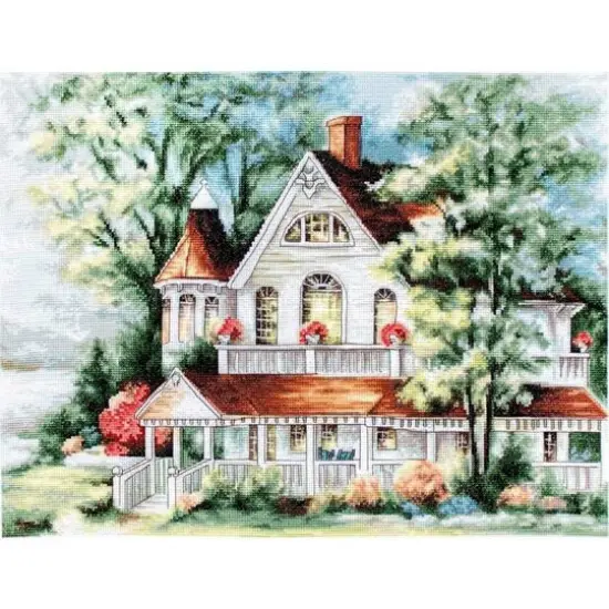 Luca-S The Lake House Counted Cross Stitch Kit {1}