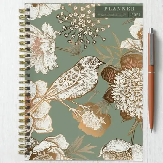 TF Publishing 2024 Birds & Floral Medium Weekly Monthly Planner {7}