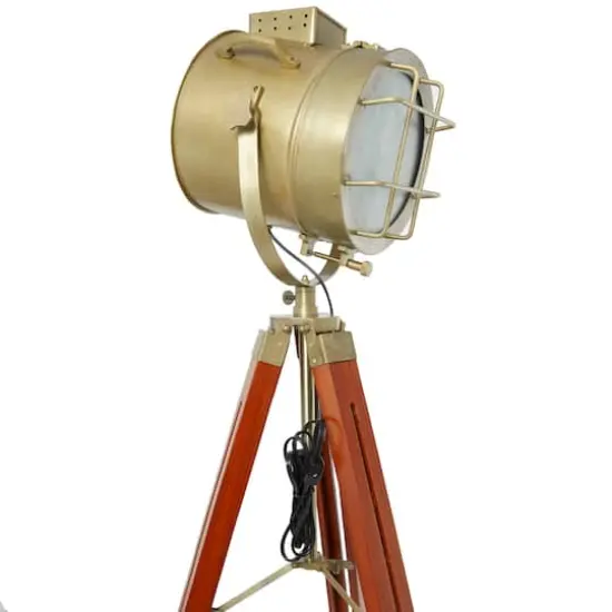 Brown Stainless Steel Spotlight Floor Lamp 31" x 31" x 68" {4}