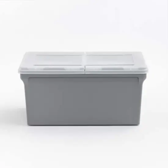 Iris&reg; Gray Split-Lid Letter Size File Box, 4 Pack {6}