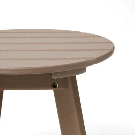 Glitzhome&reg; 20" Outdoor Patio Round Side Table Tan {8}