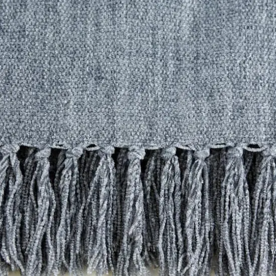 DII&reg; Soft Denim Blue Chenille Throw {5}
