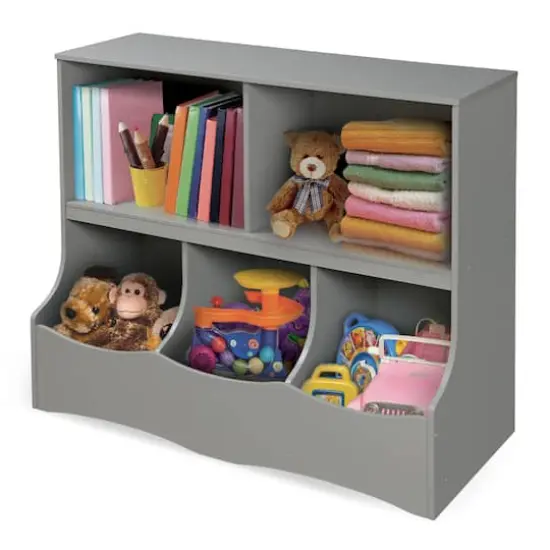 Badger Basket Multi-Bin Storage Cubby Gray {6}