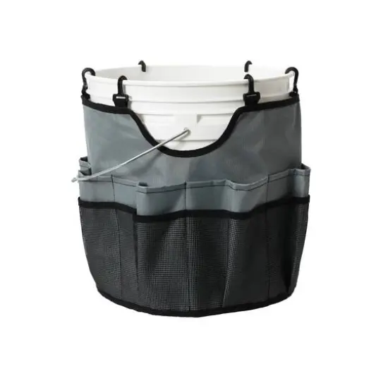 Household Essentials 19" Bucket Caddy with Trim Gray {8}