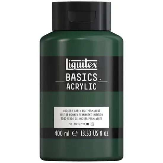 Liquitex&reg; BASICS&trade; Acrylic Paint, 13.5oz. 224 Hooker's Green Hue Permanent {1}