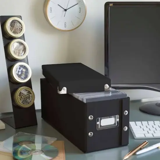 Snap-N-Store Black CD Box, 2ct. {6}