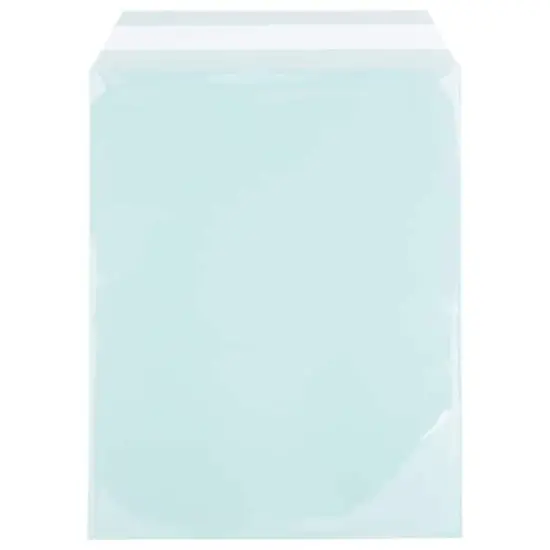 JAM Paper 8.93" x 11.25" Self Adhesive Closure Cello Sleeves, 100ct. Aqua {1}