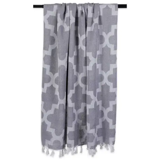 DII&reg; Gray Lattice Throw {6}