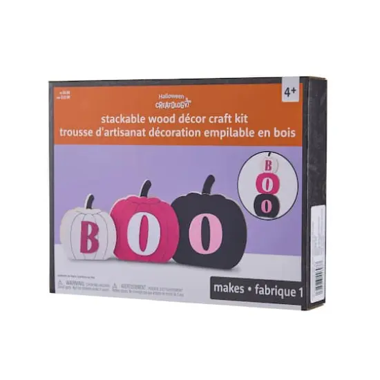 Boo Pumpkins Stackable Wood D&eacute;cor Craft Kit by Creatology&trade; {1}