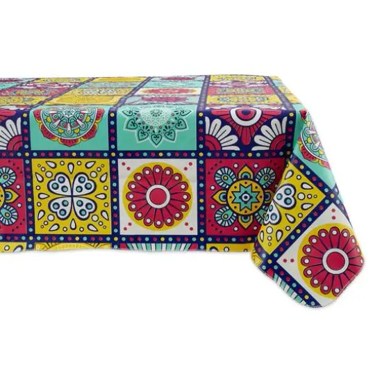 DII&reg; 84" Morocco Summer Vinyl Tablecloth {1}
