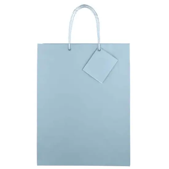 JAM Paper Large Glossy Gift Bags, 6ct. Baby Blue {4}