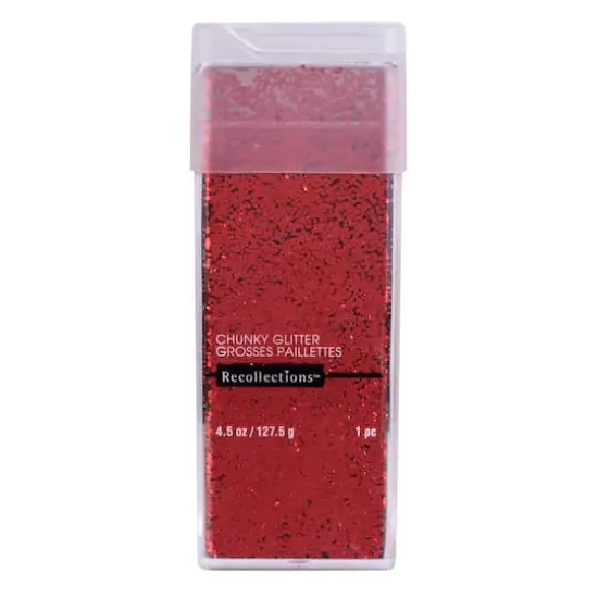 Chunky Glitter by Recollections&trade;, 4.5oz. Red {1}
