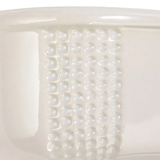 Hello Honey&reg; 15.5" Matte White Oval 2qt. Debossed Stoneware Baking Dish with Lid {8}