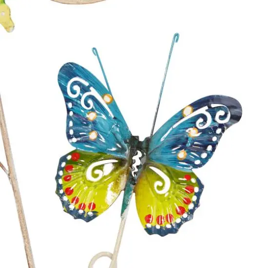 Multi Colored Butterfly Metal Outdoor Wall Accent {4}