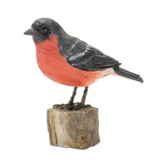 4" Rustic Bird Perched on Stump Figurines, 2ct. {4}