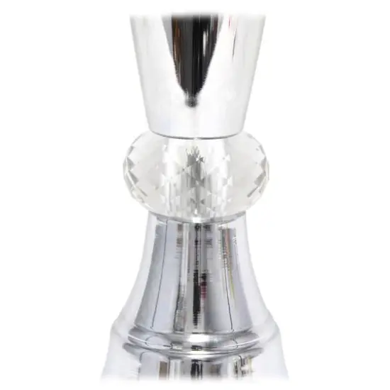 Elegant Designs™ 31" Gray Sheer Shade Table Lamp with Hanging Crystals {8}