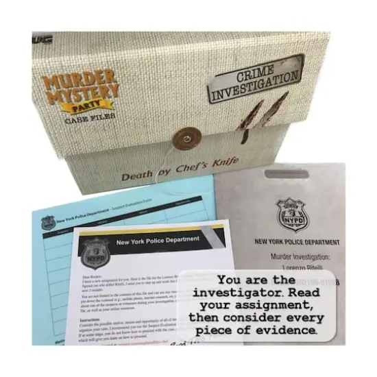 Murder Mystery Party Case Files: Death By Chef's Knife {6}