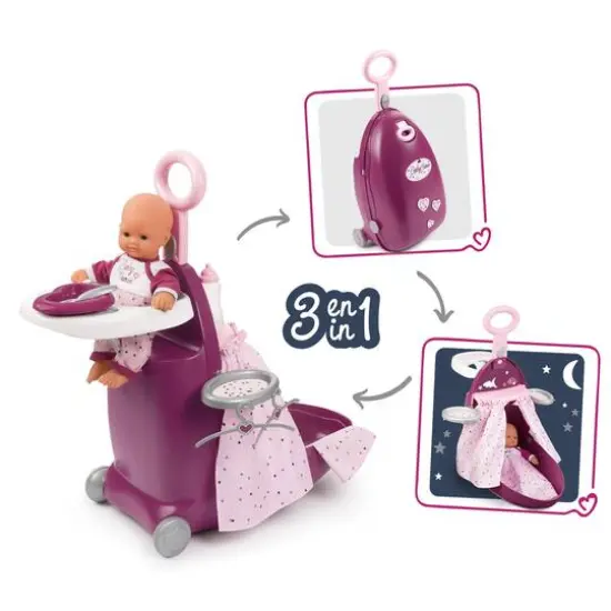 Smoby Toys Purple Trolley For Dolls {4}