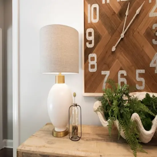 Hello Honey&reg; 8.5" Clear Glass Vase in Black Metal Stand {6}