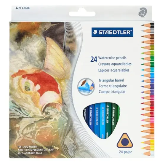 Staedtler&reg; 24 Color Triangular Watercolor Pencils  {4}