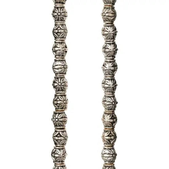 Antique Silver Carved Flower Tube Beads, 7mm by Bead Landing&trade; {1}