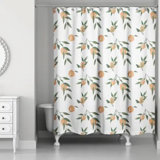 Peachy Pattern 71" x 74" Shower Curtain {3}