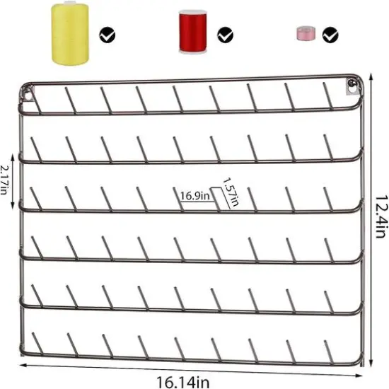NEX&trade; Brown 54-Spool Wall-Mounted Sewing Thread Rack, 4ct. {3}