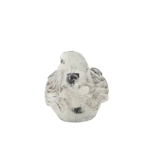 Tan Stone Country Garden Bird Sculpture Set {7}