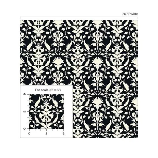 Surface Style Peacefulness Peel & Stick Wallpaper Noir {8}