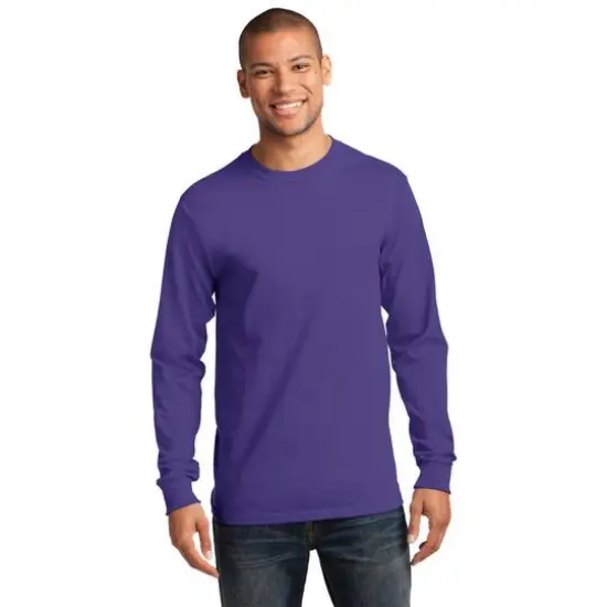 Port & Company&reg; Color Long Sleeve Essential T-Shirt Purple {4}