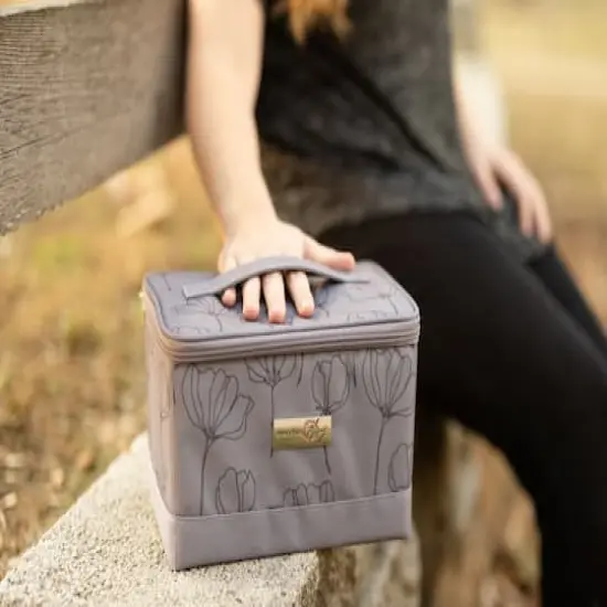 Everything Mary Gray Floral Collapsible Sewing Kit Organizer Box {8}