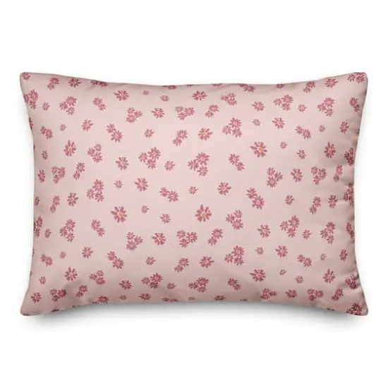Daisy Pattern Throw Pillow Pink {1}