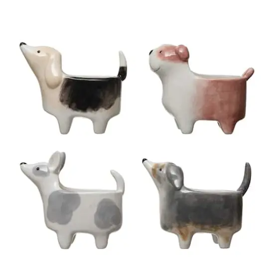 Hello Honey&reg; Dolomite Dog Planter Set {1}